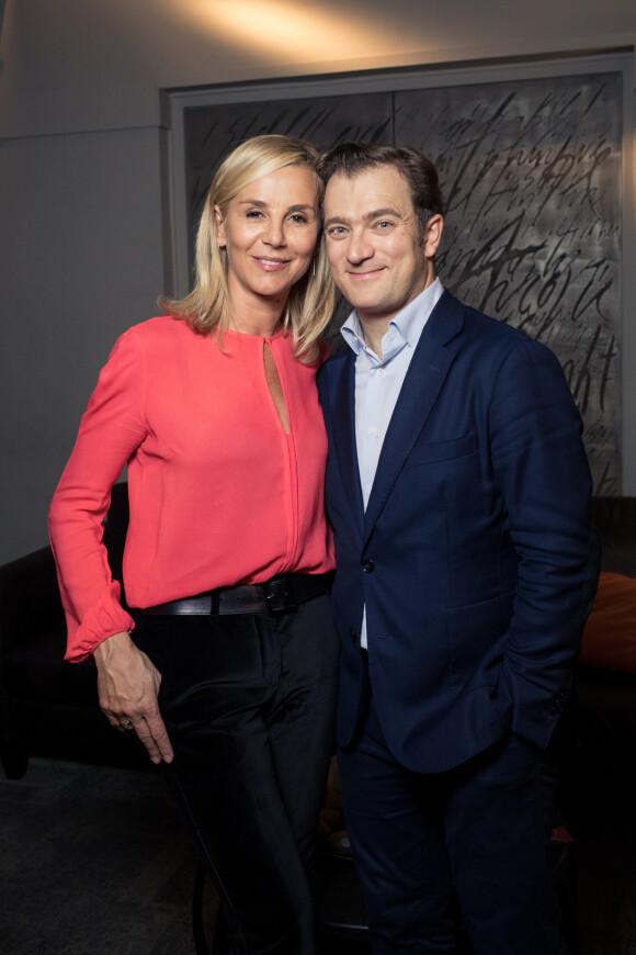 Exclusif - Renaud Capuçon et sa femme Laurence Ferrari - Backstage du concert unique "Au cinéma" de Renaud Capuçon à l'Olympia à Paris le 14 octobre 2018. © Dominique Jacovides - Cyril Moreau/Bestimage