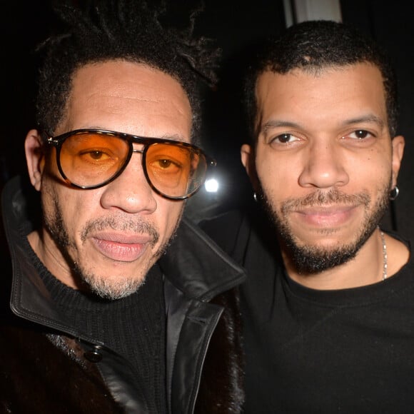 JoeyStarr (Joey Starr) et Ludo Garçon lors de la vente aux enchères caritative à la soirée "Women for Women" aux Bains-Douches à Paris, France, le 27 février 2020, en marge de la semaine de la mode à Paris. La top model O.Guillermand et J.P.Marois, Propriétaire des Bains, ont réuni la mode en pleine fashion week pour une vente de charité au profit de Plan International France. Grâce aux généreuses donations de femmes photographes et avec le soutien gracieux de Maître A.Giquello, Président de Drouot Patrimoine,O.Guillermand a mis aux enchères une quinzaine de photographies de femmes prises par des femmes photographes au profit de programmes en faveur des droits des filles menés par l'ONG Plan International France. La soirée a permis de récolter 51 000 € grâce à la vente aux enchères de photographies signées par Ellen Von Unwerth, Sonia Sieff, Amanda Charchian, Ami Sioux, Anna Palma, Bibi Borthwick, Camilla Akrans, Carin Backoff, Carlotta Kohl, Charlotte Wales, Danielle Levitt, Emma Tempest, Maripol, Pamela Hanson, Posternak Tanya & Zhenya et Yulia Gorbachenko. © Veeren-Clovis/Bestimage