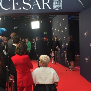 Mimie Mathy, Anne Marivin et Charlotte Gainsbourg sur le tapis rouge de la 45e cérémonie des César, le 28 février 2020.