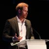 Le prince Harry, duc de Sussex, lors d'un sommet sur le tourisme durable au centre de conférences international d'Edimbourg, Ecosse, Royaume Uni, le 26 février 2020.