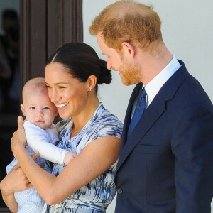 Le prince Harry, duc de Sussex, et Meghan Markle, duchesse de Sussex, avec leur fils Archie ont rencontré l'archevêque Desmond Tutu et sa femme à Cape Town, Afrique du Sud. Le 25 septembre 2019