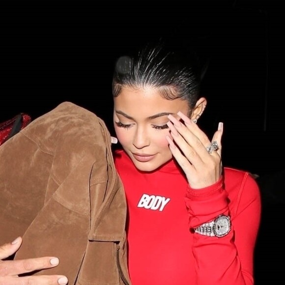 Kylie Jenner arrive au restaurant "The Nice Guy" à Los Angeles, le 12 février 2020.