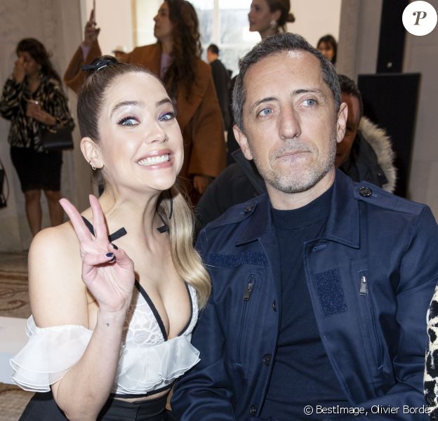 Ashley Benson et Gad Elmaleh assistent au défilé Giambattista Valli au musée des Arts décoratifs. Paris, le 2 mars 2020. © Olivier Borde / Bestimage