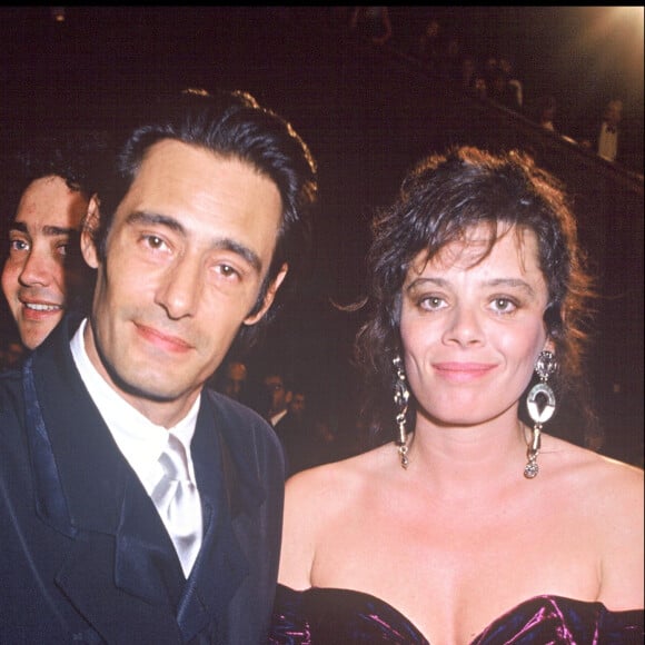 Archives - Gérard Lanvin et sa femme Jennifer au Festival de Cannes. Mai 1990.