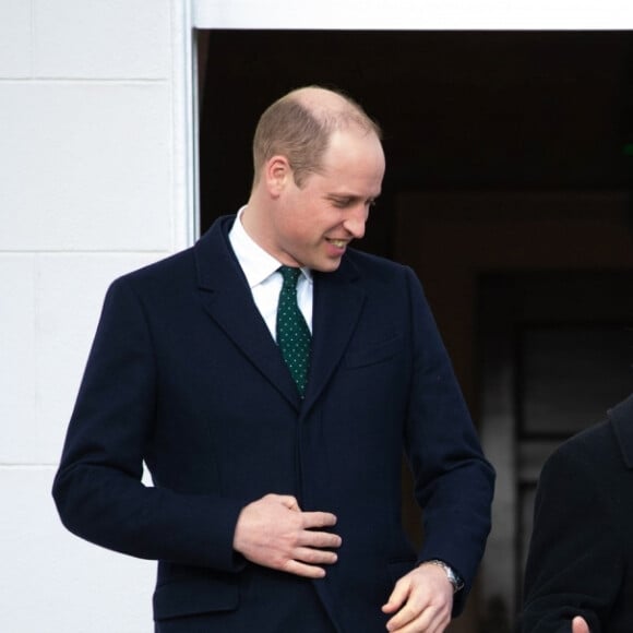 Le président irlandais Michael D.Higgins et sa femme Sabina Coyne, reçoivent le prince William, duc de Cambridge, et Catherine (Kate) Middleton, duchesse de Cambridge, à la résidence présidentielle officielle Aras an Uachtarain à Dublin, Irlande, le 3 mars 2020, pour une visite officielle de 3 jours.