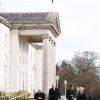 Le président irlandais Michael D.Higgins et sa femme Sabina Coyne, reçoivent le prince William, duc de Cambridge, et Catherine (Kate) Middleton, duchesse de Cambridge, à la résidence présidentielle officielle Aras an Uachtarain à Dublin, Irlande, le 3 mars 2020, pour une visite officielle de 3 jours.