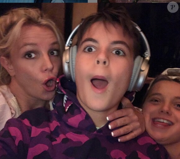 Britney Spears et ses deux fils, Sean Preston et Jayden, sur Instagram. Le 15 juillet 2018.