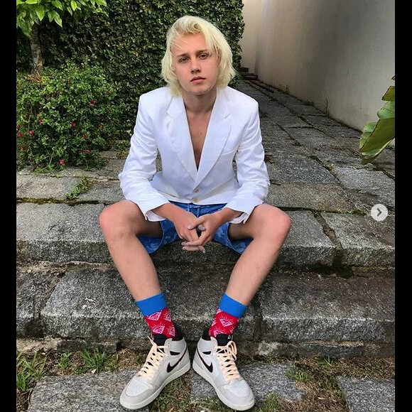 Lucas Portman, le fils de Natalia Vodianova et son ex-mari Justin Portman. Janvier 2020.