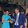 Le prince Harry, duc de Sussex, et Meghan Markle, duchesse de Sussex, arrivent à la cérémonie des "Endeavour Fund Awards" au Mansion House à Londres, Royaume Uni, le 5 mars 2020.. @Steve Parsons/PA Wire/ABACAPRESS.COM