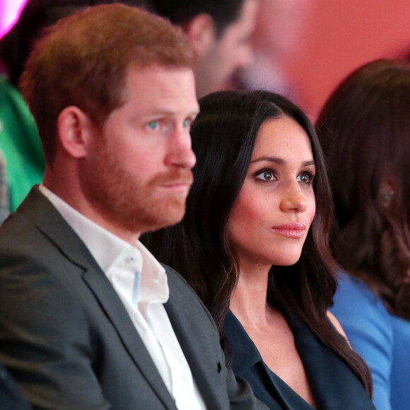 Le prince Harry et Meghan Markle au Royal Foundation Forum de Londres. Le 28 février 2018. @Chris Jackson/Pa Wire/ABACAPRESS.COM