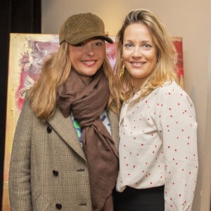 Exclusif - Sandrine Quétier et Caroline Faindt à l'exposition de Caroline Faindt à la Villa Violet sur 3 jours dont 2 reservés aux femmes, avec dégustation de thés, de préparation cullinaires par le chef F. Gagnaire, massages, Paris le 7 mars 2020. © Jack Tribeca/Bestimage