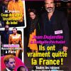 Couverture du magazine "Public", numéro du 6 mars 2020. Le magazine a annoncé que Jean Dujardin et Nathalie Péchalat ont quitté la France et se sont installés en Suisse, une infomation démentie par le couple.