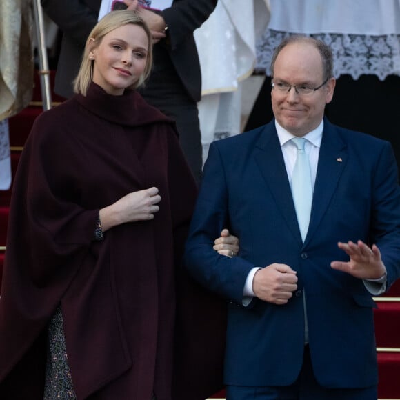 Exclusif - Ordination du nouvel archevêque de la Prinpauté de Monaco, Dominique Marie David, en présence du prince Souverain Albert II de Monaco et sa femme la princesse Charlene à Monaco le 8 mars 2019. Monseigneur Dominique Marie David remplace Monseigneur Bernard Barsi en poste à Monaco depuis l'an 2000. © Olivier Huitel PRM / Bestimage