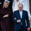 Exclusif - Ordination du nouvel archevêque de la Prinpauté de Monaco, Dominique Marie David, en présence du prince Souverain Albert II de Monaco et sa femme la princesse Charlene à Monaco le 8 mars 2019. Monseigneur Dominique Marie David remplace Monseigneur Bernard Barsi en poste à Monaco depuis l'an 2000. © Olivier Huitel PRM / Bestimage