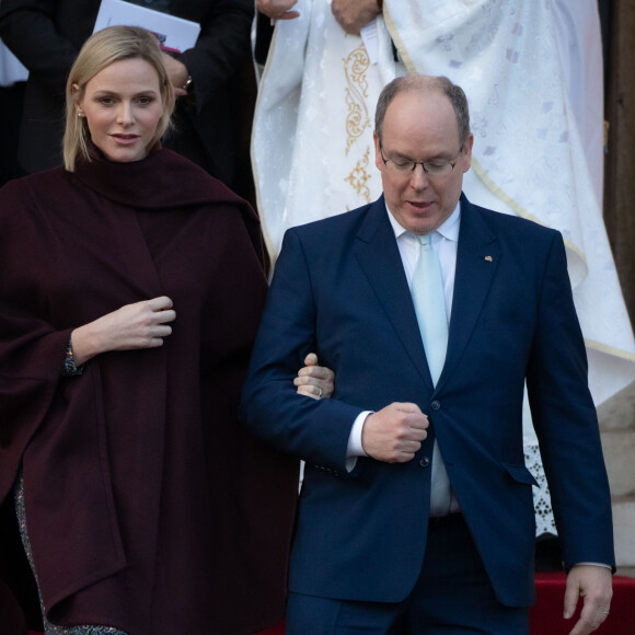 Exclusif - Ordination du nouvel archevêque de la Prinpauté de Monaco, Dominique Marie David, en présence du prince Souverain Albert II de Monaco et sa femme la princesse Charlene à Monaco le 8 mars 2019. Monseigneur Dominique Marie David remplace Monseigneur Bernard Barsi en poste à Monaco depuis l'an 2000. © Olivier Huitel PRM / Bestimage