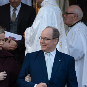 Exclusif - Ordination du nouvel archevêque de la Prinpauté de Monaco, Dominique Marie David, en présence du prince Souverain Albert II de Monaco et sa femme la princesse Charlene à Monaco le 8 mars 2019. Monseigneur Dominique Marie David remplace Monseigneur Bernard Barsi en poste à Monaco depuis l'an 2000. © Olivier Huitel PRM / Bestimage