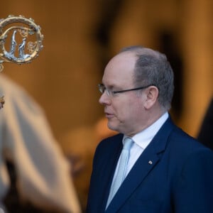 Exclusif - Ordination du nouvel archevêque de la Prinpauté de Monaco, Dominique Marie David, en présence du prince Souverain Albert II de Monaco et sa femme la princesse Charlene à Monaco le 8 mars 2019. Monseigneur Dominique Marie David remplace Monseigneur Bernard Barsi en poste à Monaco depuis l'an 2000. © Olivier Huitel PRM / Bestimage