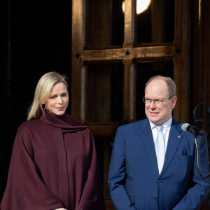 Exclusif - Ordination du nouvel archevêque de la Prinpauté de Monaco, Dominique Marie David, en présence du prince Souverain Albert II de Monaco et sa femme la princesse Charlene à Monaco le 8 mars 2019. Monseigneur Dominique Marie David remplace Monseigneur Bernard Barsi en poste à Monaco depuis l'an 2000. © Olivier Huitel PRM / Bestimage
