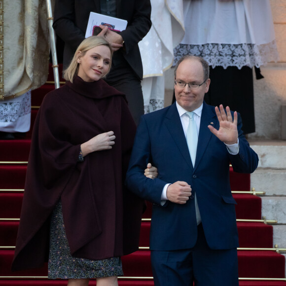 Exclusif - Ordination du nouvel archevêque de la Prinpauté de Monaco, Dominique Marie David, en présence du prince Souverain Albert II de Monaco et sa femme la princesse Charlene à Monaco le 8 mars 2019. Monseigneur Dominique Marie David remplace Monseigneur Bernard Barsi en poste à Monaco depuis l'an 2000. © Olivier Huitel PRM / Bestimage