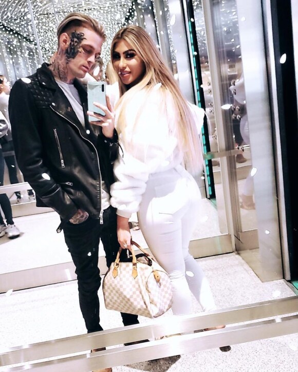 Aaron Carter et sa petite amie, Melanie Martin, sur Instagram, le 7 mars 2020.