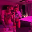Aaron Carter et sa petite amie, Melanie Martin, sur Instagram, le 18 février 2020.