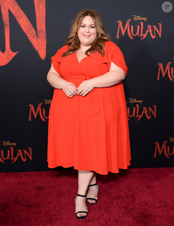 Chrissy Metz assiste à l'avant-première de Mulan au théâtre El Capitan, à Hollywood. Los Angeles, le 9 mars 2020.