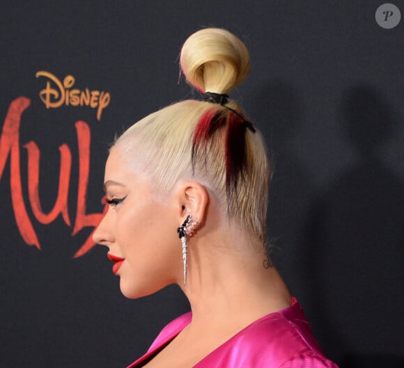 Christina Aguilera assiste à l'avant-première de Mulan au théâtre El Capitan, à Hollywood. Los Angeles, le 9 mars 2020.
