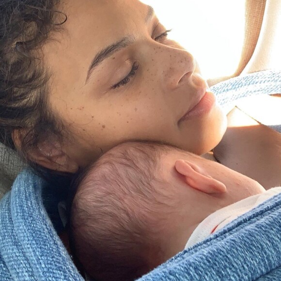 Christina Milian avec son fils Isaiah. Mars 2020.