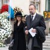 Karl von Habsburg, chef de la maison de Habsbourg-Lorraine, et la princesse Miriam de Bulgarie aux obsèques du grand-duc Jean de Luxembourg le 4 mai 2019.