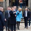 Le président de la république Emmanuel Macron et la Première Dame Brigitte Macron à la sortie de la mairie du Touquet après avoir voté pour le premier tour des élections municipales le 15 mars 2020. © Tiziano Da Silva / Bestimage