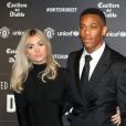 Anthony Martial et sa compagne Mélanie Da Cruz lors du dîner de gala "United For Unicef" à Manchester, le 15 novembre 2017.