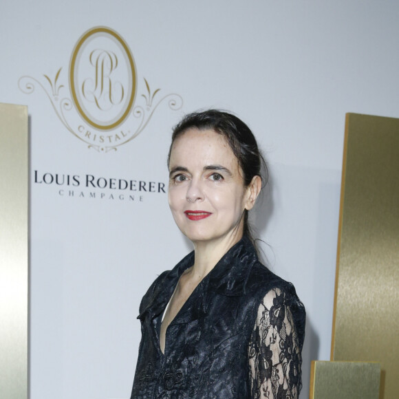 Amélie Nothomb - Cocktail du lancement du champagne Louis Roederer "Cristal 2008" au Palais De Tokyo à Paris le 23 mai 2018. © Olivier Borde/Bestimage