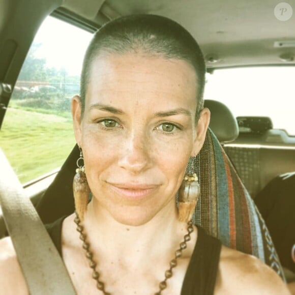 Evangeline Lilly, le crâne rasé, sur Instagram, le 3 novembre 2019.