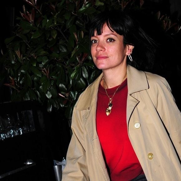 Exclusif - Lily Allen quitte un restaurant à Londres le 11 mars 2020.