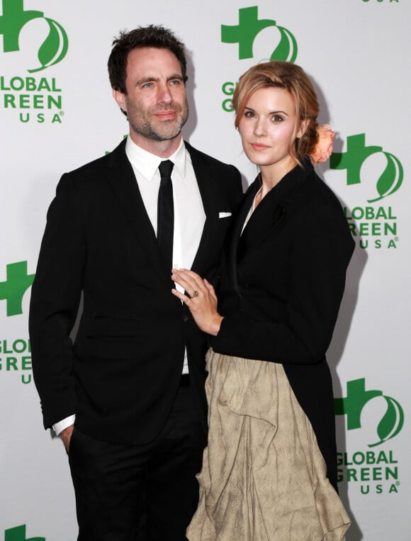 Maggie Grace et son ex fiancé Matthew Cooke - 12ème soirée annuelle pre-oscars "Global Green" à Los Angeles, le 19 février 2015
