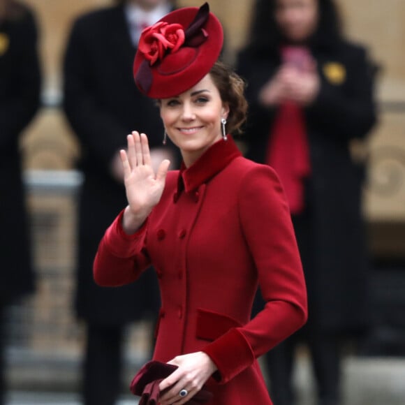 La duchesse Catherine de Cambridge et le prince William lors de la cérémonie de la Journée du Commonwealth en l'abbaye de Westminster à Londres, le 9 mars 2020.