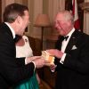 Le lord-maire de Londres, William Russell et le prince Charles, prince de Galles - Le prince Charles, prince de Galles, assiste à un dîner organisé au profit des pompiers australiens à Londres, le 12 mars 2020.