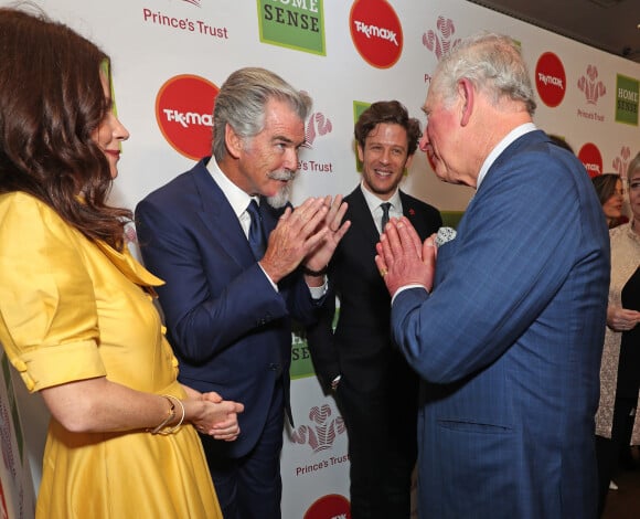 Anna Friel, Pierce Brosnan et le prince Charles - People à la soirée "Prince's Trust Awards" au Palladium à Londres. Le 11 mars 2020