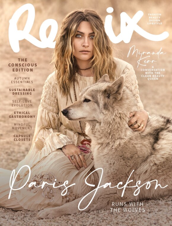 Paris Jackson photographiée par Nino Munoz en couverture du magazine Remix. Mars 2020.