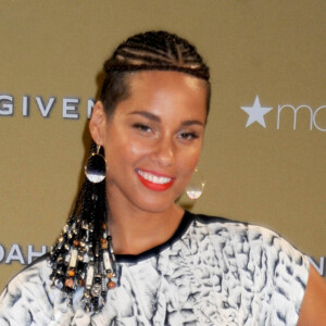 Alicia Keys lors du lancement du nouveau parfum Dahlia Divin de Givenchy à New York, le 2 septembre 2014.