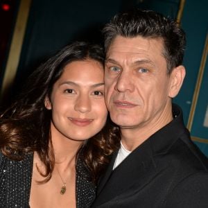 Exclusif - Marc Lavoine et sa compagne Line Papin à la générale de presse du spectacle musicale " Les Souliers Rouges " aux Folies Bergères à Paris, France, le 4 février 2020. © Veeren/Bestimage