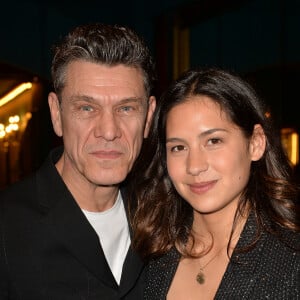 Semi-exclusif - Marc Lavoine et sa compagne Line Papin à la générale de presse du spectacle musicale "Les Souliers Rouges" aux Folies Bergères à Paris, France, le 4 février 2020. © Veeren/Bestimage