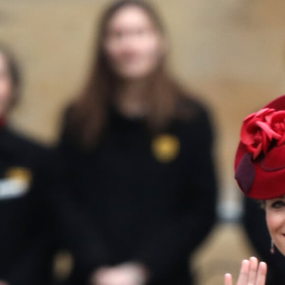 Le prince William, duc de Cambridge, et Kate Middleton, duchesse de Cambridge - La famille royale d'Angleterre lors de la cérémonie du Commonwealth en l'abbaye de Westminster à Londres, le 9 mars 2020.