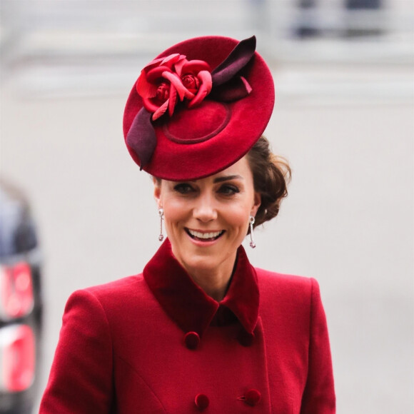 Kate Middleton, duchesse de Cambridge - La famille royale d'Angleterre à la sortie de la cérémonie du Commonwealth en l'abbaye de Westminster à Londres, le 9 mars 2020.