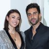 Exclusif - Rachel Legrain-Trapani (Miss France 2007) et son compagnon Valentin Leonard lors de la soirée "La Canadienne X Nobis" pour le lancement de la nouvelle collection Nobis dans leur nouvelle boutique au 39 rue du Four à Paris , le 13 novembre 2019. © Pierre Perusseau / Bestimage