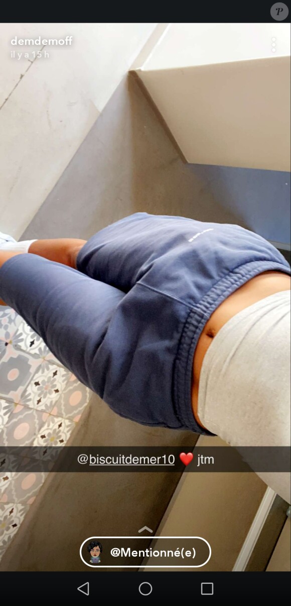 Demdem, la femme de Gims, a dévoilé sa silhouette après l'accouchement sur Snapchat. Avril 2020.