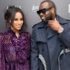 Exclusif - Le rappeur Gims (Maître Gims - Gandhi Djuna) et sa femme Demdem Djuna lors du photocall de la 14ème édition du Casa Fashion Show au Sofitel Casablanca Tour Blanche à Casablanca, Maroc, le 20 avril 2019. © Philippe Doignon/Bestimage