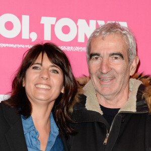 Estelle Denis et son compagnon Raymond Domenech - Avant-première du film "Moi, Tonya" au cinéma l'UGC Normandie à Paris le 15 janvier 2018. © Coadic Guirec/Bestimage