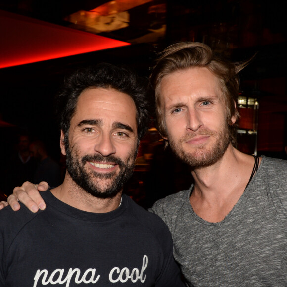 Exclusif - Florent Peyre et Philippe Lacheau - P. Lacheau (réalisateur et acteur du film) fête les 3 millions d'entrées pour le film "Alibi.com" entouré des acteurs au restaurant la Gioia à Paris le 15 mars 2017 © Rachid Bellak / Bestimage