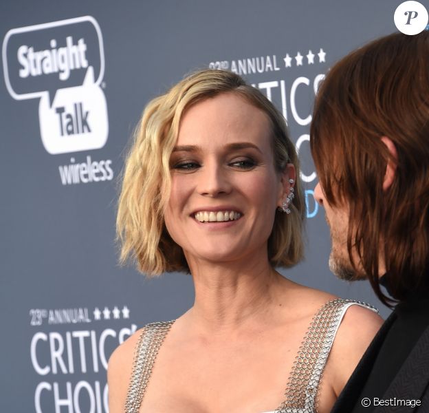 Diane Kruger et son compagnon Norman Reedus lors des "23ème Critics Choice Awards" au Barker Hangar à Los Angeles, le 11 janvier 2018. © Chris Delmas/Bestimage